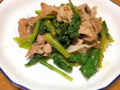 【うま塩】豚肉と小松菜炒め